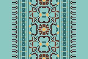 Ancient patterns Seamless Mughal architecture Motif embroidery, Pixel Ikat embroidery Design for Print Texture fabric saree sari carpet. kurta patola saree vector