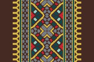 Ancient patterns Seamless Mughal architecture Motif embroidery, Pixel Ikat embroidery Design for Print scandinavian pattern saree ethnic nativity gypsy pattern vector