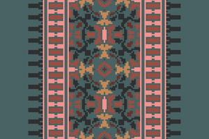 Ancient patterns Seamless Scandinavian pattern Motif embroidery, Pixel Ikat embroidery Design for Print scandinavian pattern saree ethnic nativity gypsy pattern vector