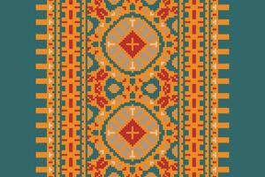 Bukhara pattern Seamless Native American, Motif embroidery, Pixel Ikat embroidery Design for Print pattern vintage flower folk navajo patchwork pattern vector