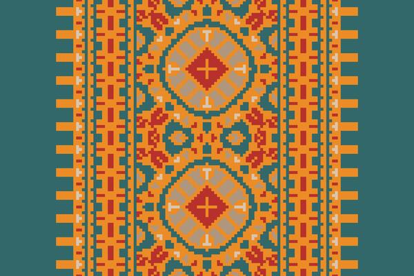 Bukhara pattern Seamless Native American, Motif embroidery, Pixel Ikat embroidery Design for Print pattern vintage flower folk navajo patchwork pattern