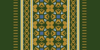 Navajo pattern Seamless Scandinavian pattern Motif embroidery, Pixel Ikat embroidery Design for Print endless arabesque cloth dupatta shawl bandana print silk kurta men vector