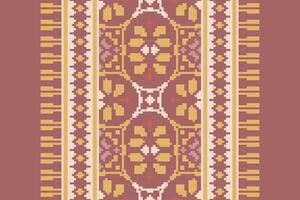 Bukhara pattern Seamless Native American, Motif embroidery, Pixel Ikat embroidery Design for Print tie dyeing pillowcase sambal puri kurti mughal architecture vector