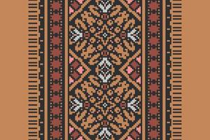 Bukhara pattern Seamless Bandana print silk Motif embroidery, Pixel Ikat embroidery Design for Print tie dyeing pillowcase sambal puri kurti mughal architecture vector