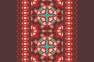 Bukhara pattern Seamless Bandana print silk Motif embroidery, Pixel Ikat embroidery Design for Print scandinavian pattern saree ethnic nativity gypsy pattern vector