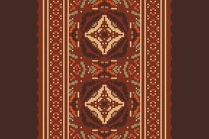 Bukhara pattern Seamless Australian aboriginal pattern Motif embroidery, Pixel Ikat embroidery Design for Print tapestry floral kimono repeat pattern lacing spanish motif vector