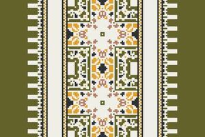 Bukhara pattern Seamless Australian aboriginal pattern Motif embroidery, Pixel Ikat embroidery Design for Print indigenous art aboriginal art pattern floral kurti mughal border vector