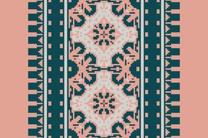 Bukhara pattern Seamless Mughal architecture Motif embroidery, Pixel Ikat embroidery Design for Print indonesian batik motif embroidery native american kurta mughal design vector