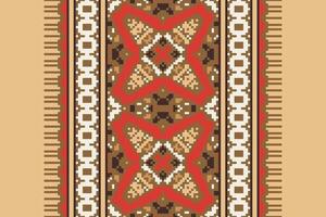 Bukhara pattern Seamless Mughal architecture Motif embroidery, Pixel Ikat embroidery Design for Print egyptian pattern tibetan mandala bandanna vector