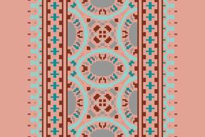 Bukhara pattern Seamless Mughal architecture Motif embroidery, Pixel Ikat embroidery Design for Print endless arabesque cloth dupatta shawl bandana print silk kurta men vector
