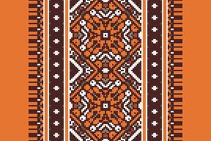 Bukhara pattern Seamless Mughal architecture Motif embroidery, Pixel Ikat embroidery Design for Print pattern vintage flower folk navajo patchwork pattern vector