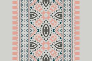 Bukhara pattern Seamless Mughal architecture Motif embroidery, Pixel Ikat embroidery Design for Print scarf hijab pattern kerchief Pixel Ikat Silk kurti model mughal patterns vector