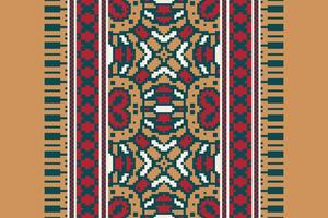 Bukhara pattern Seamless Scandinavian pattern Motif embroidery, Pixel Ikat embroidery Design for Print indonesian batik motif embroidery native american kurta mughal design vector