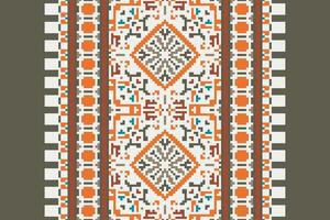 Bukhara pattern Seamless Mughal architecture Motif embroidery, Pixel Ikat embroidery Design for Print jacquard slavic pattern folklore pattern kente arabesque vector