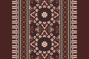 Bukhara pattern Seamless Mughal architecture Motif embroidery, Pixel Ikat embroidery Design for Print tapestry floral kimono repeat pattern lacing spanish motif vector