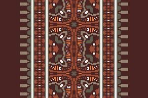 Bukhara pattern Seamless Mughal architecture Motif embroidery, Pixel Ikat embroidery Design for Print lace pattern seamless pattern vintage shibori jacquard seamless vector