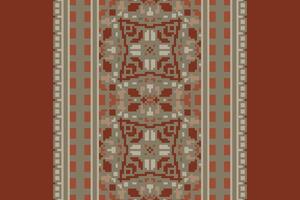 Bukhara pattern Seamless Scandinavian pattern Motif embroidery, Pixel Ikat embroidery Design for Print tie dyeing pillowcase sambal puri kurti mughal architecture vector