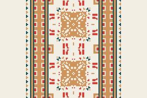 Bukhara pattern Seamless Scandinavian pattern Motif embroidery, Pixel Ikat embroidery Design for Print endless arabesque cloth dupatta shawl bandana print silk kurta men vector
