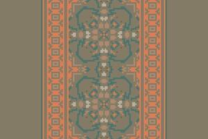 Bukhara pattern Seamless Scandinavian pattern Motif embroidery, Pixel Ikat embroidery Design for Print kurta pattern mughal motifs tapestry pattern floral repeat vector