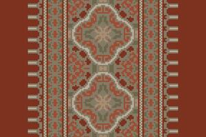 Bukhara pattern Seamless Scandinavian pattern Motif embroidery, Pixel Ikat embroidery Design for Print indigenous art aboriginal art pattern floral kurti mughal border vector