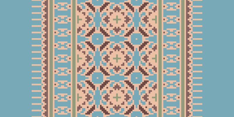 Navajo pattern Seamless Scandinavian pattern Motif embroidery, Pixel Ikat embroidery Design for Print pattern vintage flower folk navajo patchwork pattern