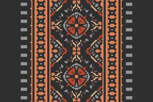 Fashion pattern Seamless Mughal architecture Motif embroidery, Pixel Ikat embroidery Design for Print Texture fabric saree sari carpet. kurta patola saree vector