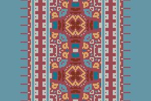 Fashion pattern Seamless Mughal architecture Motif embroidery, Pixel Ikat embroidery Design for Print tie dyeing pillowcase sambal puri kurti mughal architecture vector