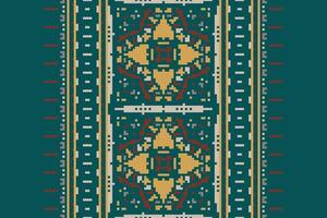 Fashion pattern Seamless Mughal architecture Motif embroidery, Pixel Ikat embroidery Design for Print scandinavian pattern saree ethnic nativity gypsy pattern vector