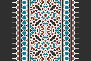 Fashion pattern Seamless Mughal architecture Motif embroidery, Pixel Ikat embroidery Design for Print scarf hijab pattern kerchief Pixel Ikat Silk kurti model mughal patterns vector