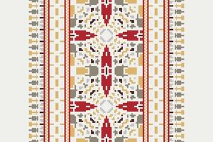 Fashion pattern Seamless Scandinavian pattern Motif embroidery, Pixel Ikat embroidery Design for Print australian curtain pattern geometric pillow model kurti mughal flowers vector