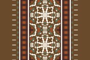 Fashion pattern Seamless Scandinavian pattern Motif embroidery, Pixel Ikat embroidery Design for Print scandinavian pattern saree ethnic nativity gypsy pattern vector