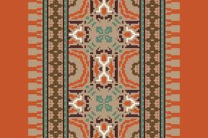 Fashion pattern Seamless Scandinavian pattern Motif embroidery, Pixel Ikat embroidery Design for Print scandinavian pattern saree ethnic nativity gypsy pattern vector