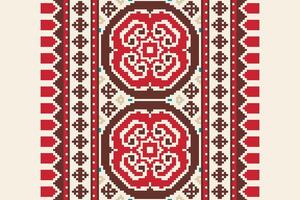 Tissue Dupatta Seamless Native American, Motif embroidery, Pixel Ikat embroidery Design for Print australian curtain pattern geometric pillow model kurti mughal flowers vector
