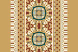 Tissue Dupatta Seamless Bandana print silk Motif embroidery, Pixel Ikat embroidery Design for Print australian curtain pattern geometric pillow model kurti mughal flowers vector