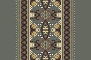 Tissue Dupatta Seamless Bandana print silk Motif embroidery, Pixel Ikat embroidery Design for Print scarf hijab pattern kerchief Pixel Ikat Silk kurti model mughal patterns vector