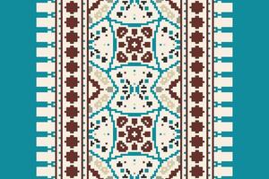 Tissue Dupatta Seamless Native American, Motif embroidery, Pixel Ikat embroidery Design for Print indigenous art aboriginal art pattern floral kurti mughal border vector