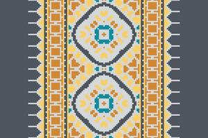 Tissue Dupatta Seamless Australian aboriginal pattern Motif embroidery, Pixel Ikat embroidery Design for Print pattern vintage flower folk navajo patchwork pattern vector