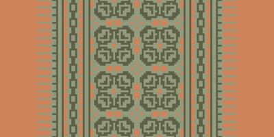 Patchwork pattern Seamless Native American, Motif embroidery, Pixel Ikat embroidery Design for Print vyshyvanka placemat quilt sarong sarong beach kurtis Indian motifs vector