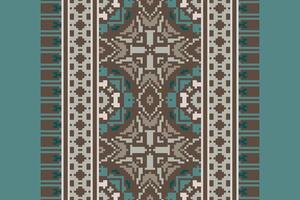 Tissue Dupatta Seamless Australian aboriginal pattern Motif embroidery, Pixel Ikat embroidery Design for Print scandinavian pattern saree ethnic nativity gypsy pattern vector