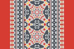 Tissue Dupatta Seamless Australian aboriginal pattern Motif embroidery, Pixel Ikat embroidery Design for Print tapestry floral kimono repeat pattern lacing spanish motif vector