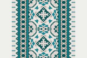 Tissue Dupatta Seamless Mughal architecture Motif embroidery, Pixel Ikat embroidery Design for Print indigenous art aboriginal art pattern floral kurti mughal border vector