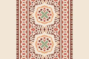 Tissue Dupatta Seamless Mughal architecture Motif embroidery, Pixel Ikat embroidery Design for Print border embroidery ancient egypt vector