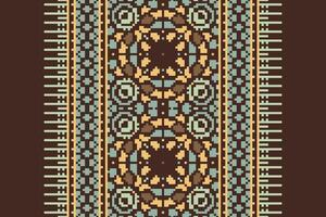 Tissue Dupatta Seamless Scandinavian pattern Motif embroidery, Pixel Ikat embroidery Design for Print australian curtain pattern geometric pillow model kurti mughal flowers vector