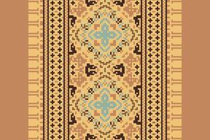 Tissue Dupatta Seamless Scandinavian pattern Motif embroidery, Pixel Ikat embroidery Design for Print kurta pattern mughal motifs tapestry pattern floral repeat vector