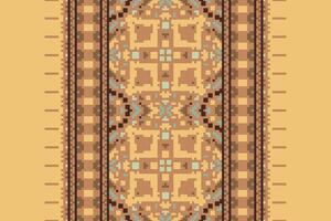 Tissue Dupatta Seamless Scandinavian pattern Motif embroidery, Pixel Ikat embroidery Design for Print scandinavian pattern saree ethnic nativity gypsy pattern vector
