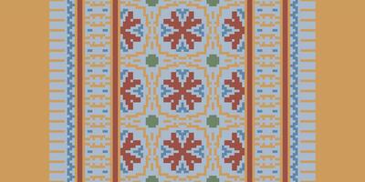 Patchwork pattern Seamless Native American, Motif embroidery, Pixel Ikat embroidery Design for Print tapestry floral kimono repeat pattern lacing spanish motif vector