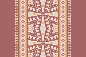 Tissue Dupatta Seamless Scandinavian pattern Motif embroidery, Pixel Ikat embroidery Design for Print egyptian pattern tibetan mandala bandanna vector