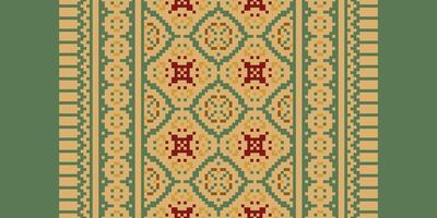 Motif folklore pattern Seamless Australian aboriginal pattern Motif embroidery, Pixel Ikat embroidery Design for Print Texture fabric saree sari carpet. kurta patola saree vector