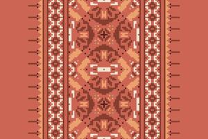Peruvian pattern Seamless Native American, Motif embroidery, Pixel Ikat embroidery Design for Print Texture fabric saree sari carpet. kurta patola saree vector