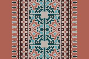 Peruvian pattern Seamless Native American, Motif embroidery, Pixel Ikat embroidery Design for Print pattern vintage flower folk navajo patchwork pattern vector